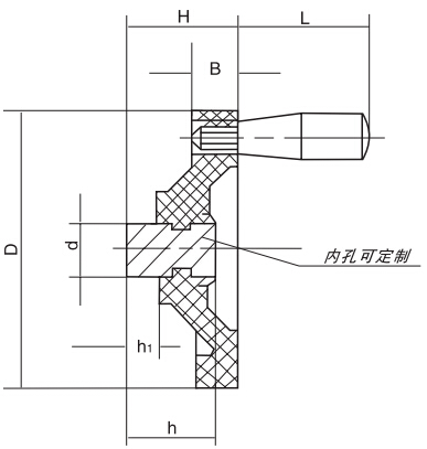 背面波紋手輪HY8313.8-1結(jié)構(gòu)圖